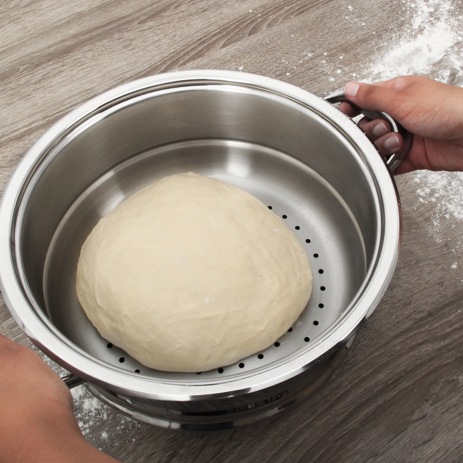 Steamed bread dough in AMC Steamer 